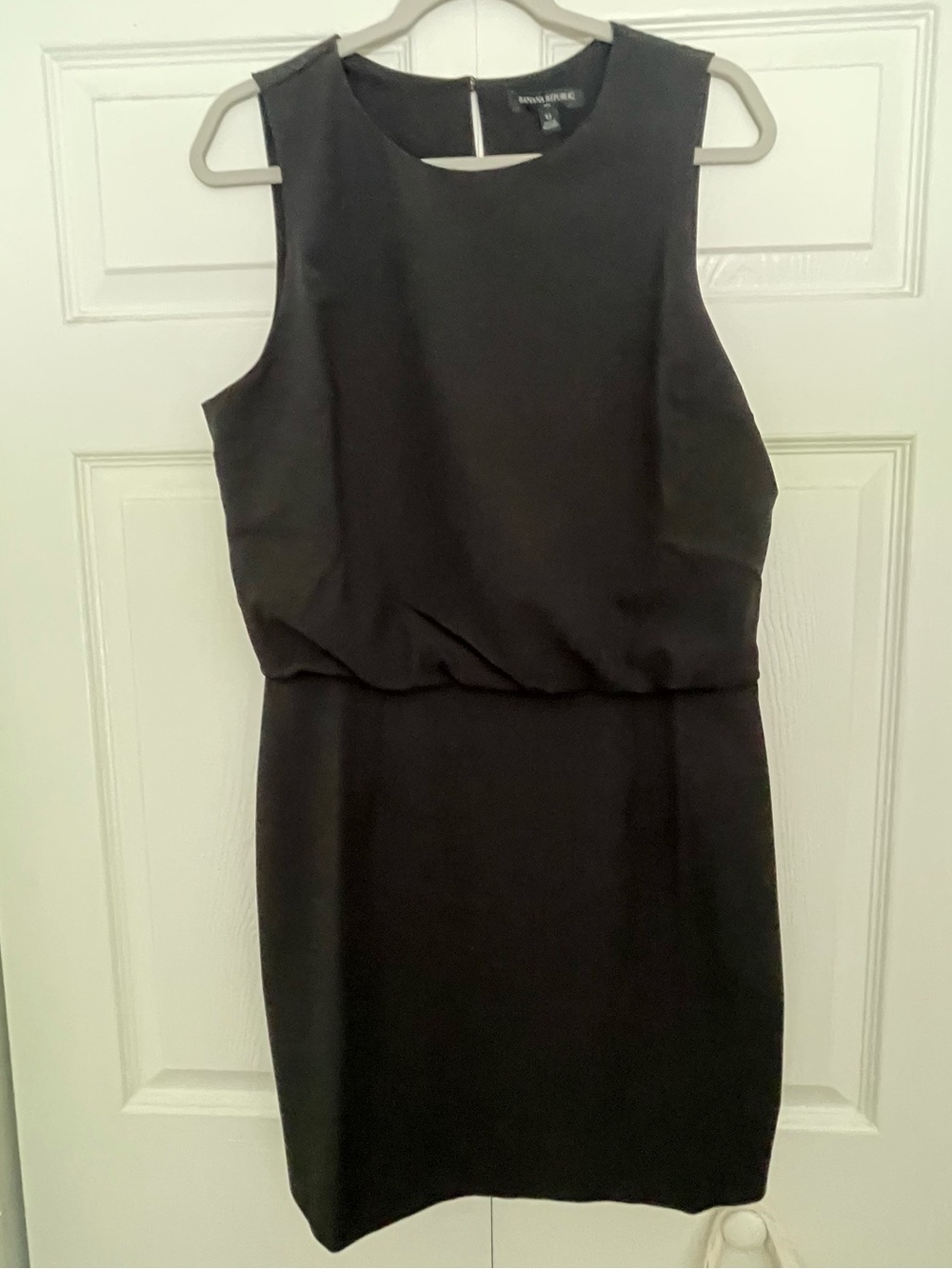 NWT Banana Republic Sculpted Blousant-Waist Mini Dress Black